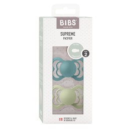 BIBS Supreme Silic Symm 6-12m isl sea sage 2 pce