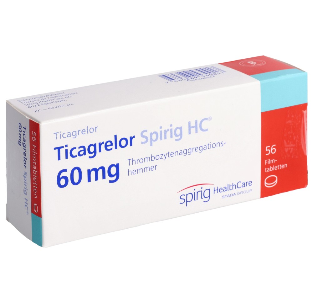 TICAGRELOR Spirig HC cpr pell 60 mg 56 pce