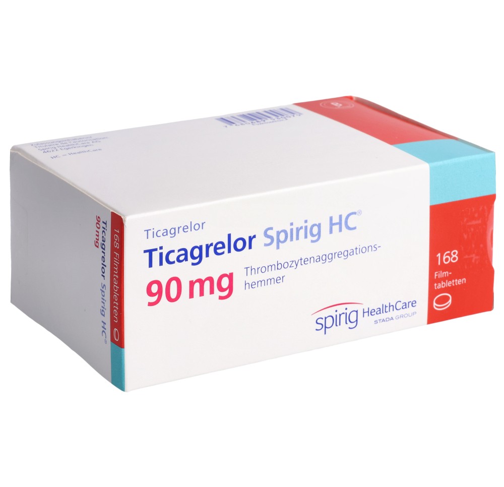 TICAGRELOR Spirig HC cpr pell 90 mg 168 pce TICAGRELOR Spirig HC cpr pell 90 mg 168 pce