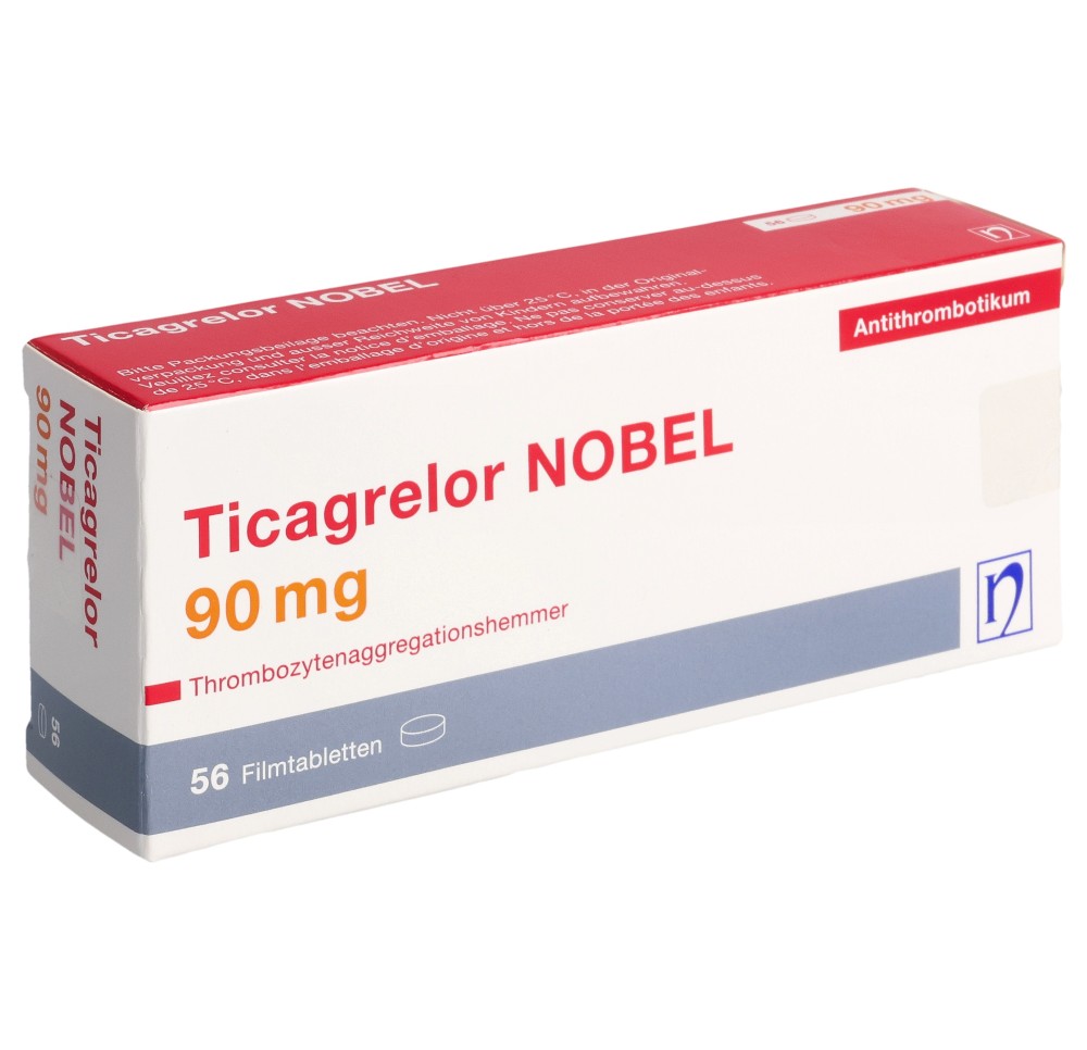 TICAGRELOR NOBEL cpr pell 90 mg 56 pce TICAGRELOR NOBEL cpr pell 90 mg 56 pce