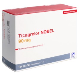 TICAGRELOR NOBEL cpr pell 90 mg 168 pce