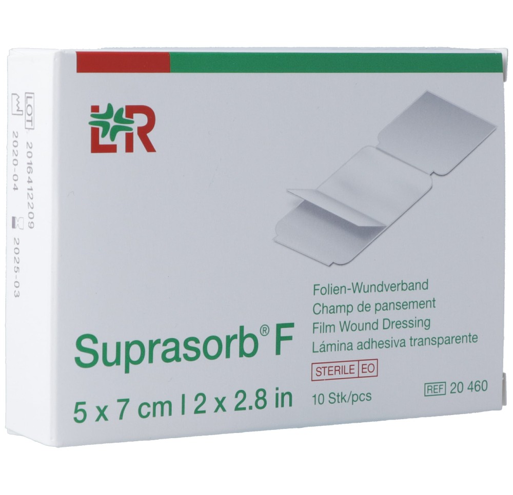 SUPRASORB F pansement film 7x5cm st 10 pce SUPRASORB F pansement film 7x5cm st 10 pce