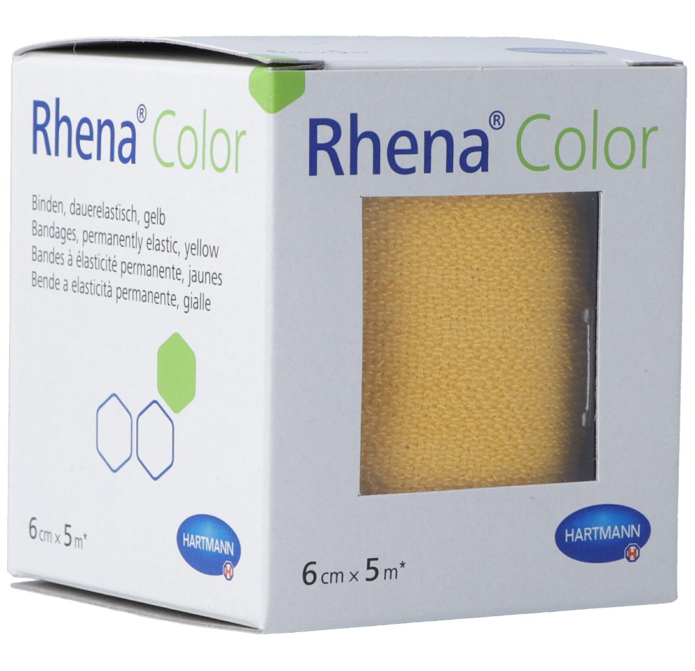 RHENA Color bandes élastiques 6cmx5m jaune