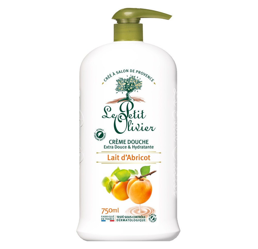 LE PETIT OLIVIER crème douche abricot hypo 750 ml LE PETIT OLIVIER crème douche abricot hypo 750 ml