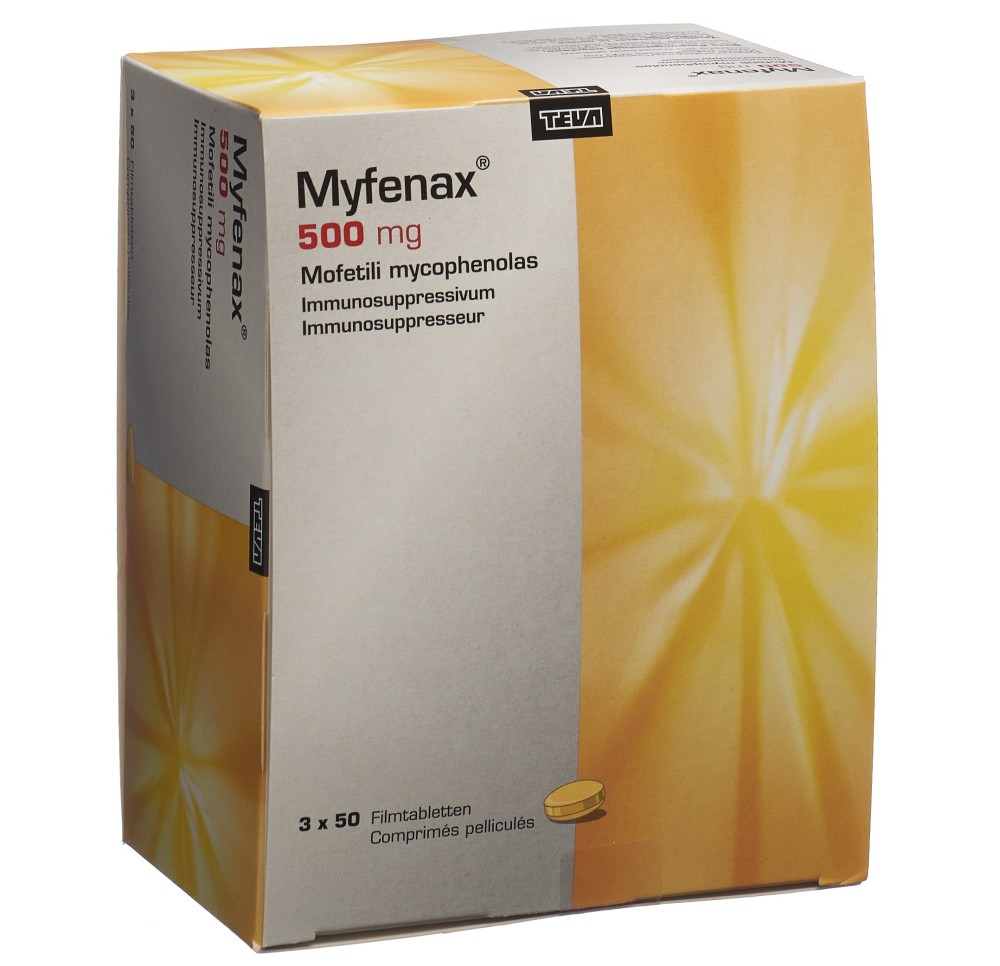 MYFENAX cpr pell 500 mg 3 x 50 pce MYFENAX cpr pell 500 mg 3 x 50 pce