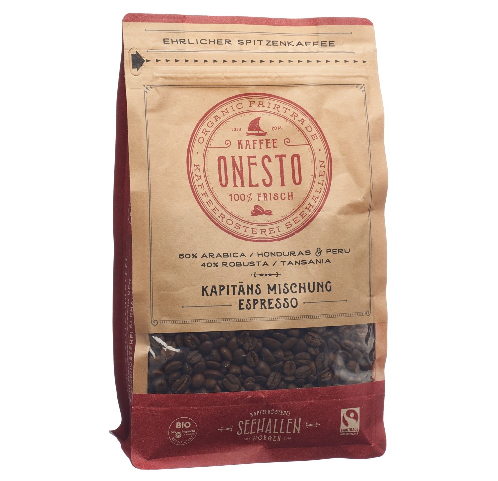ONESTO café en grains mélange kapitäns sach 500 g ONESTO café en grains mélange kapitäns sach 500 g