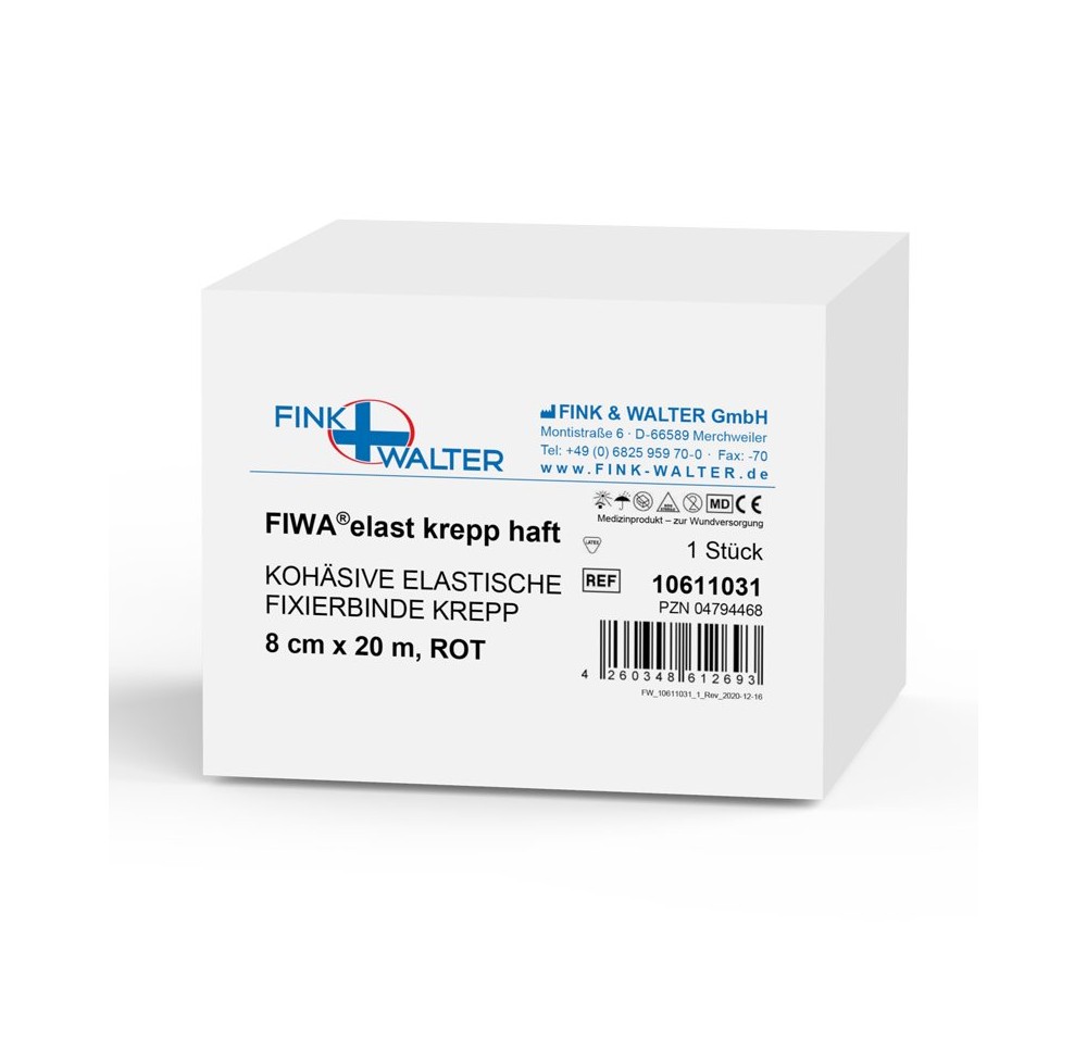 FIWA elast pansements fixation krepp 8cmx20m rouge