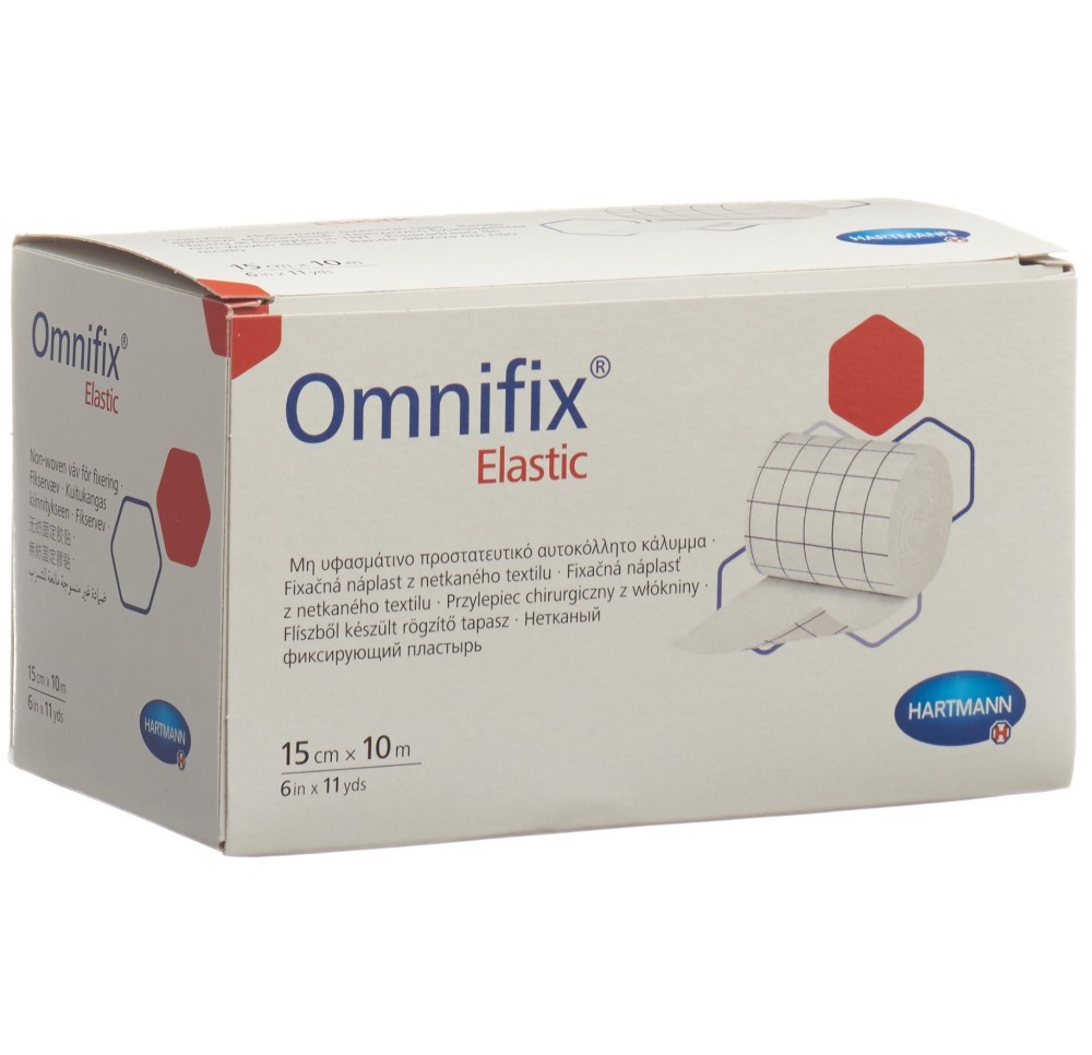 OMNIFIX adhésif non tissé 15cmx10m élastique blanc