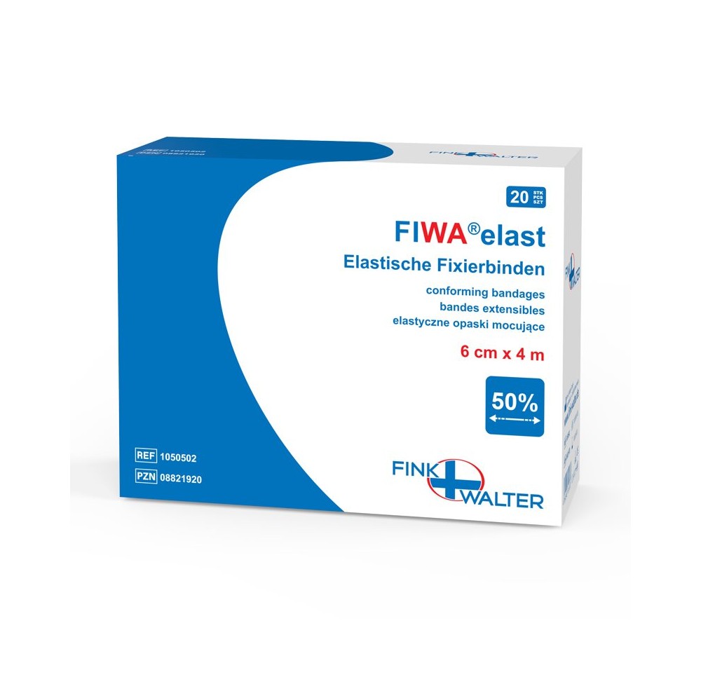 FIWA elast pansem fixation 6cmx4m rouleau 20 pce FIWA elast pansem fixation 6cmx4m rouleau 20 pce