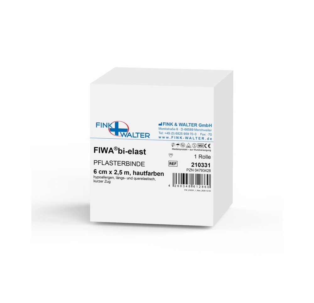 FIWA bi-elast bande de pansement 6cmx2.5m rouleau