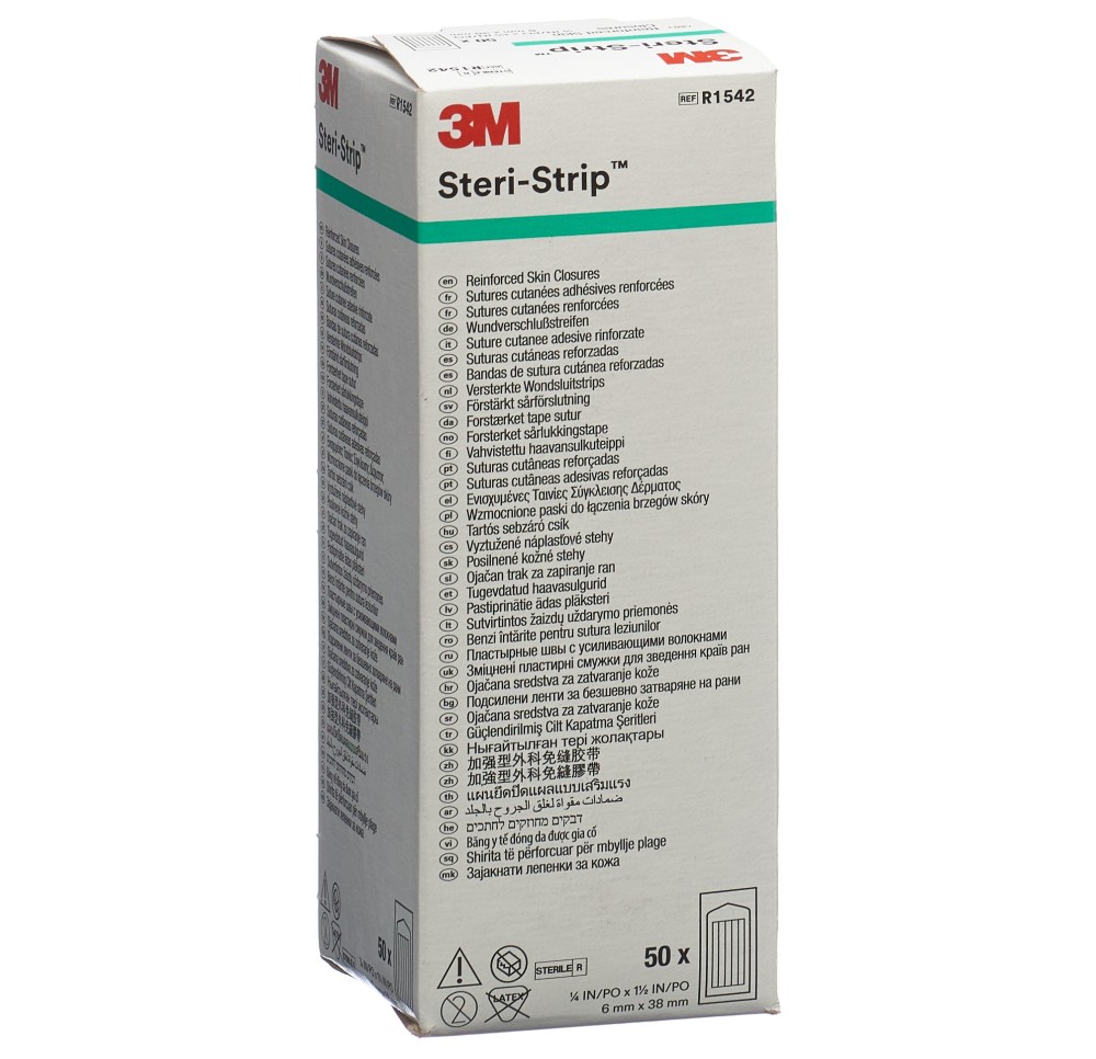 3M STERI STRIP 6x38mm blanc renfor (nv) 50 x 6 pce 3M STERI STRIP 6x38mm blanc renfor (nv) 50 x 6 pce