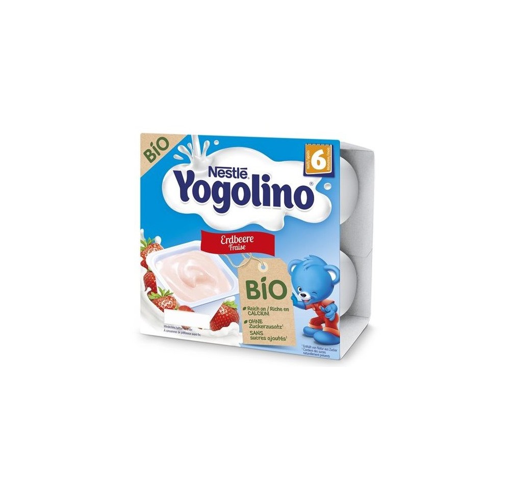 NESTLE Yogolino bio fraise 4 x 90 g NESTLE Yogolino bio fraise 4 x 90 g