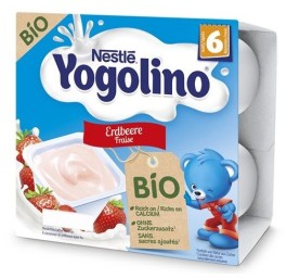 NESTLE Yogolino bio fraise 4 x 90 g