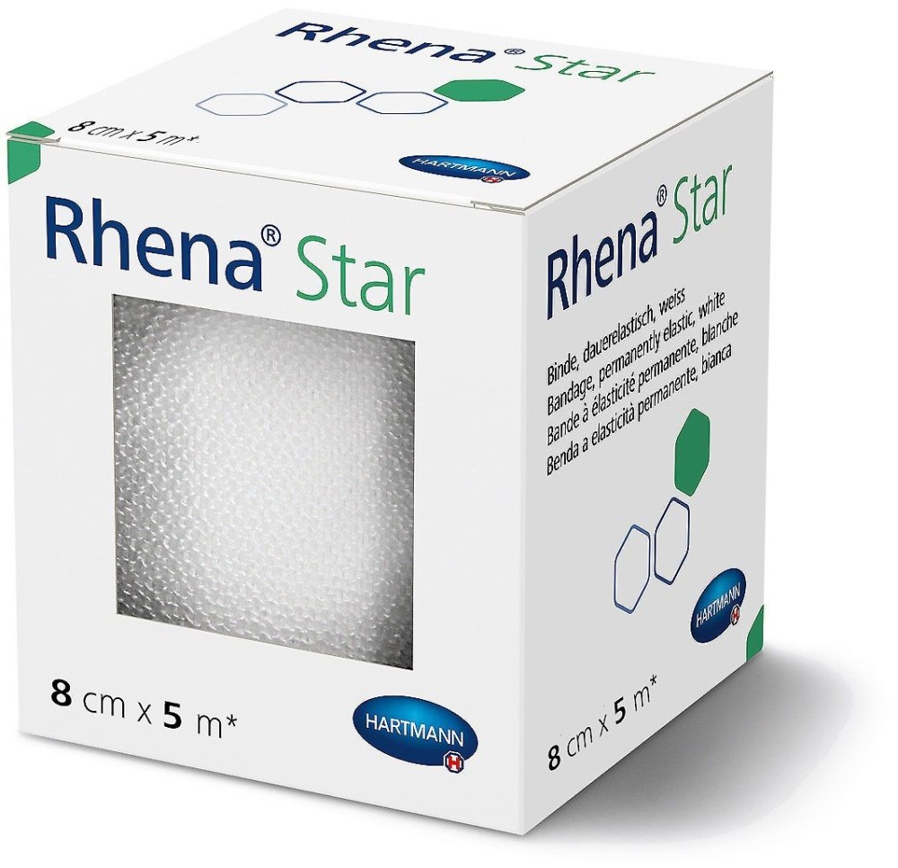RHENA Star bande élastique 8cmx5m blanc