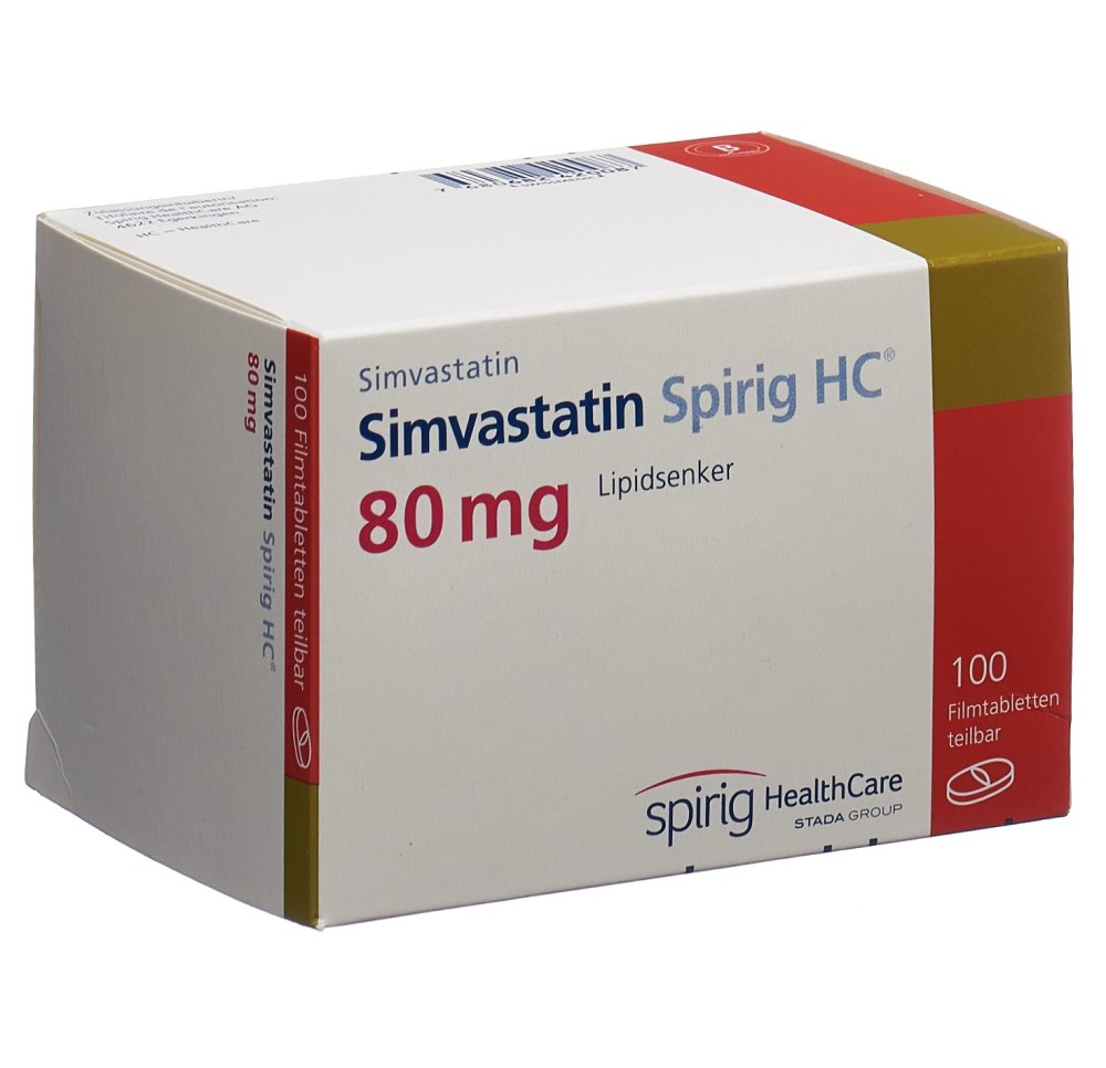 SIMVASTATINE Spirig HC cpr pell 80 mg 100 pce