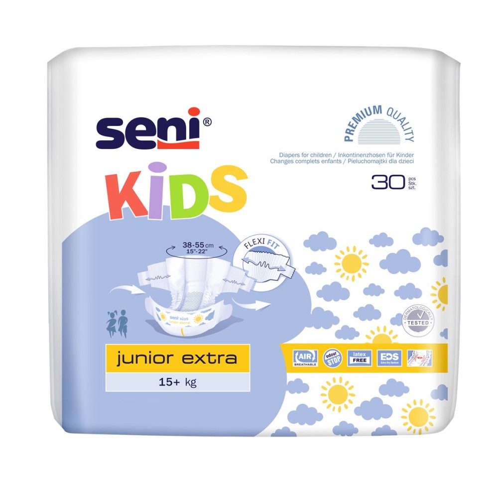 SENI Kids Junior Extra 15+kg 5 carton 30 pce
