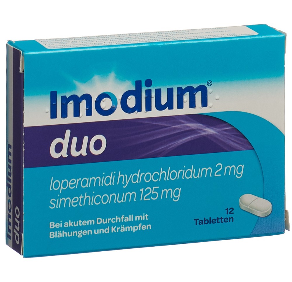 IMODIUM Duo (siméticone 125 mg/133 mg) cpr 12 pce