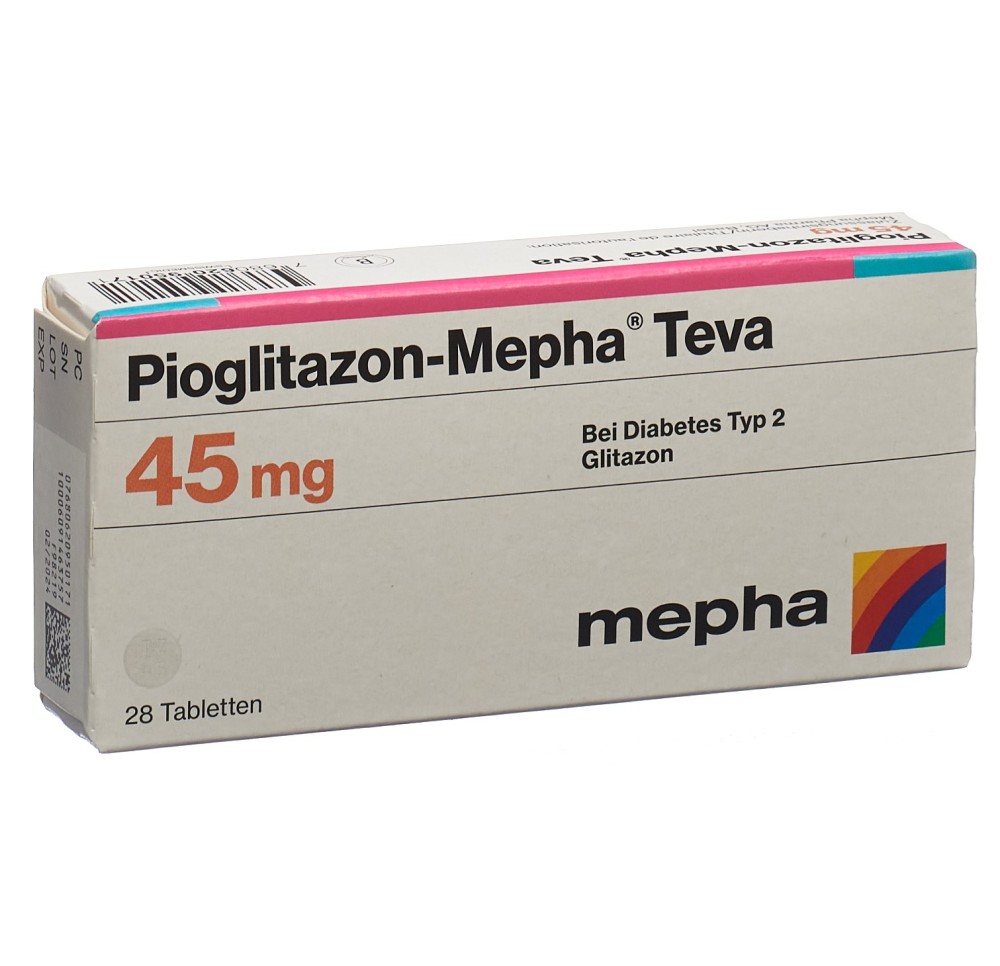 PIOGLITAZON Mepha Teva cpr 45 mg 28 pce PIOGLITAZON Mepha Teva cpr 45 mg 28 pce