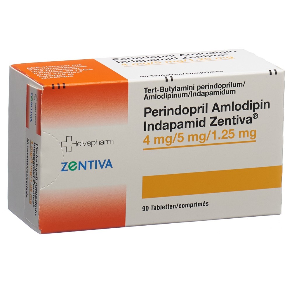 PERINDO AMLO INDAP Zentiva cpr 4/5/1.25mg 90 pce PERINDO AMLO INDAP Zentiva cpr 4/5/1.25mg 90 pce
