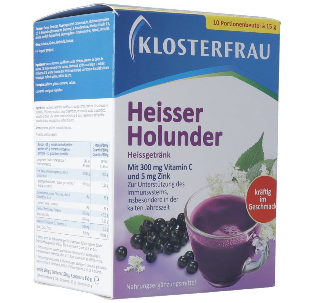KLOSTERFRAU sureau chaud 10 sach 15 g KLOSTERFRAU sureau chaud 10 sach 15 g