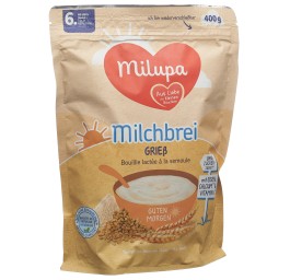 MILUPA bouillie lactée à la semoule 6m sach 400 g