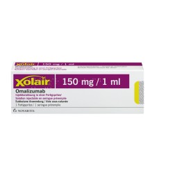 XOLAIR sol inj 150 mg/1ml seringue pré 1 ml