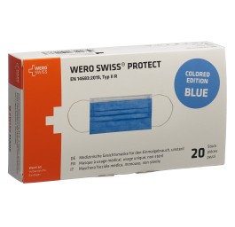 WERO SWISS protect masque type IIR bleu 20 pce