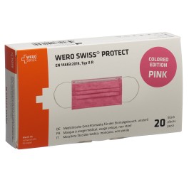 WERO SWISS protect masque type IIR rose 20 pce