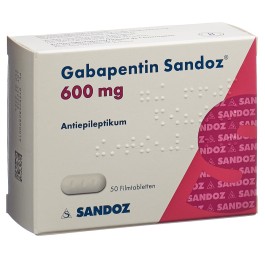 GABAPENTINE Sandoz cpr pell 600 mg 50 pce