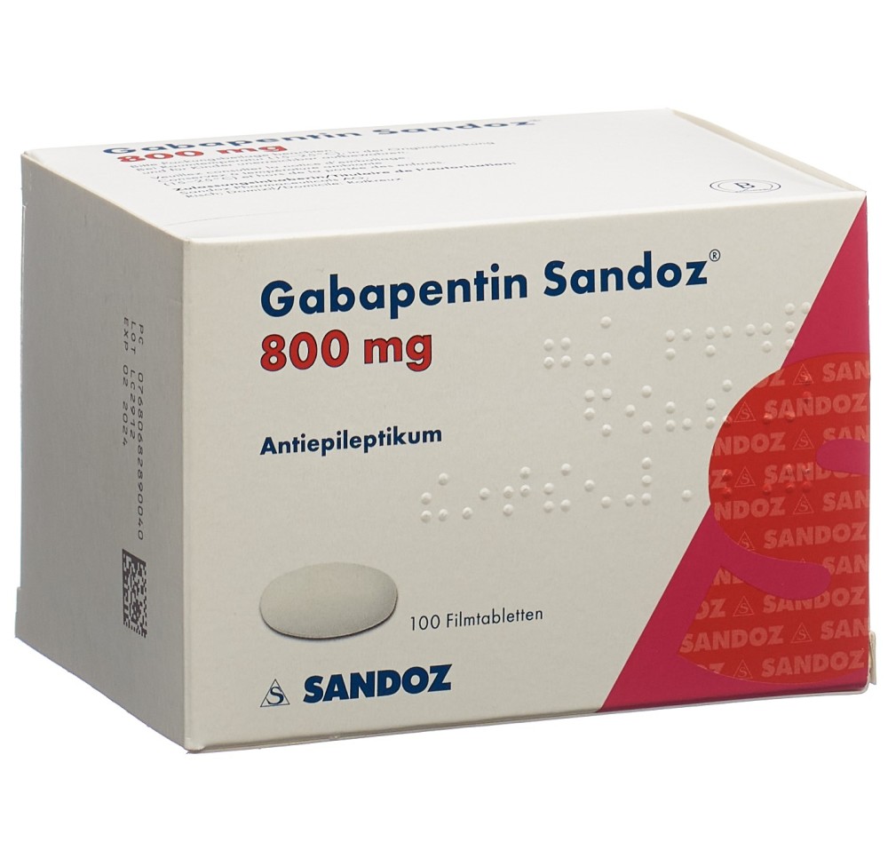 GABAPENTINE Sandoz cpr pell 800 mg 100 pce GABAPENTINE Sandoz cpr pell 800 mg 100 pce