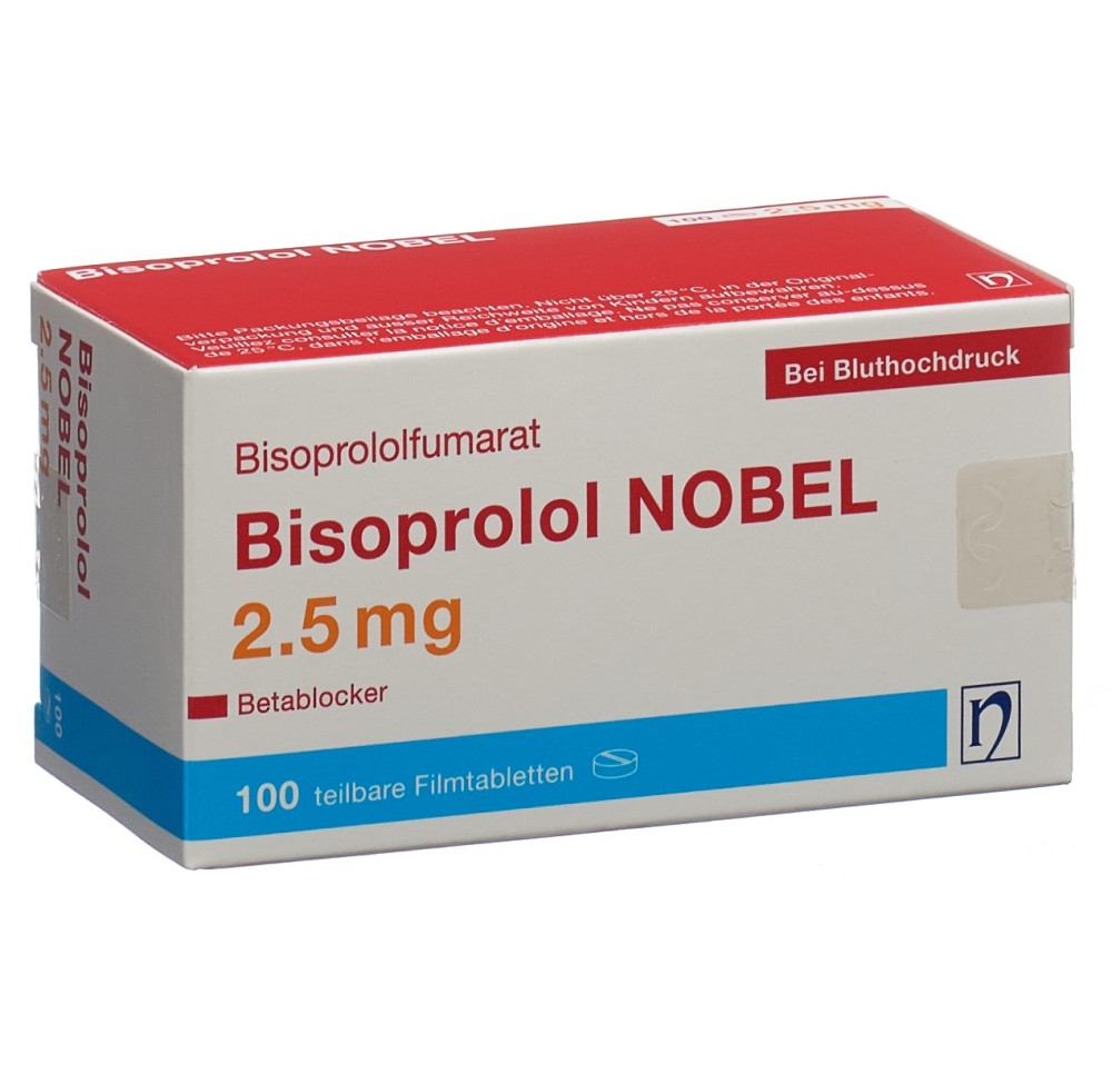 BISOPROLOL NOBEL cpr pell 2.5 mg 100 pce BISOPROLOL NOBEL cpr pell 2.5 mg 100 pce