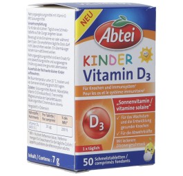 ABTEI Enfants vitamine D3 cpr orodisp 50 pce