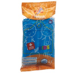 TIMASK Masque médic jet type IIR KIDS turq 10 pce