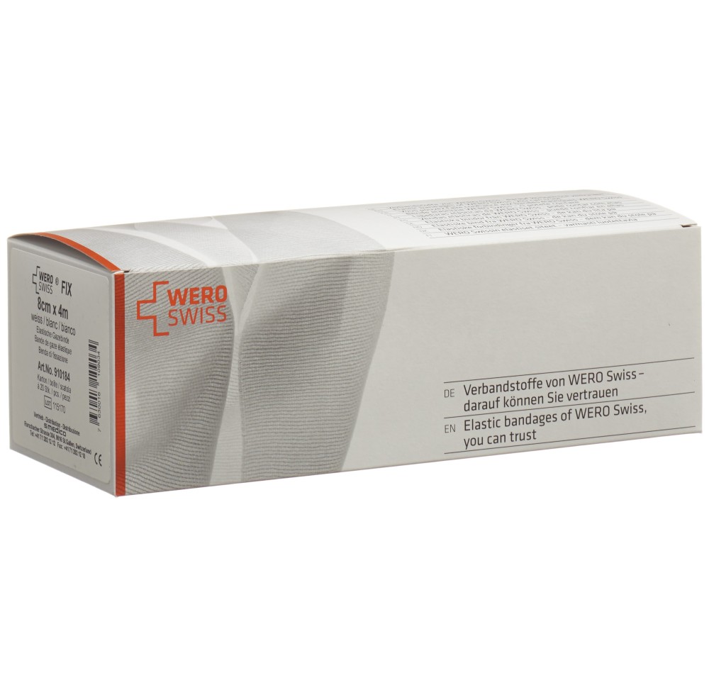WERO SWISS Fix bande gaze él 4mx8cm blanc 20 pce