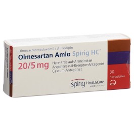 OLMESARTAN AMLO Spirig HC cpr pell 20/5mg 30 pce