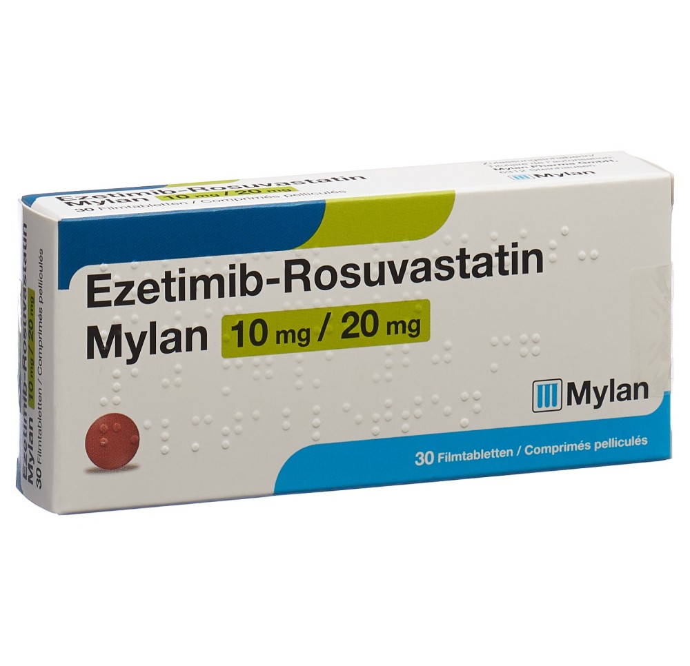 EZETIMIB ROSUVAST Mylan cpr pell 10mg/20mg 30 pce EZETIMIB ROSUVAST Mylan cpr pell 10mg/20mg 30 pce