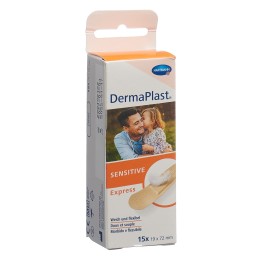 DERMAPLAST Sensitive Express strips 19x72mm 15 pce