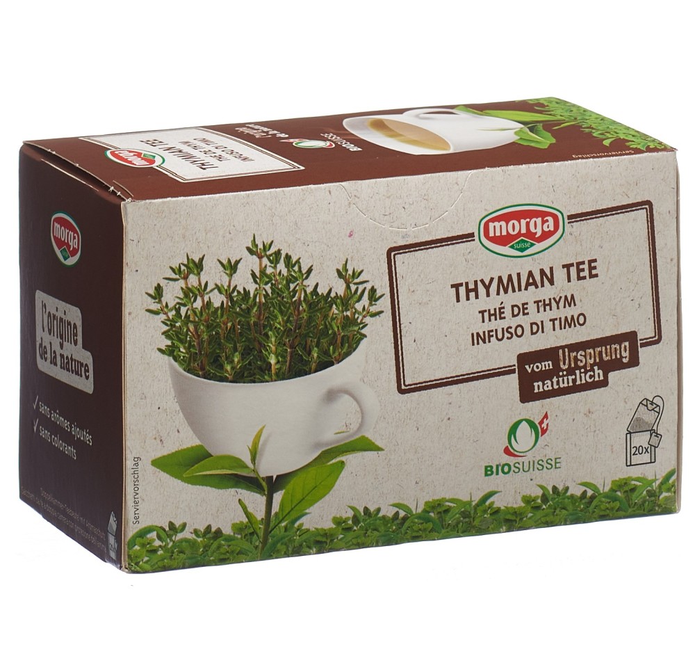 MORGA thé thym a/p bio bourgeon sach 20 pce MORGA thé thym a/p bio bourgeon sach 20 pce