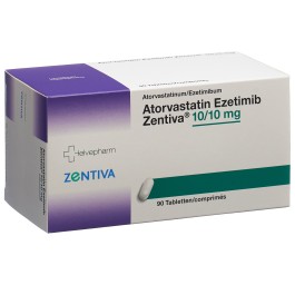ATORVASTATIN Ezetimib Zentiva cpr 10/10mg 90 pce