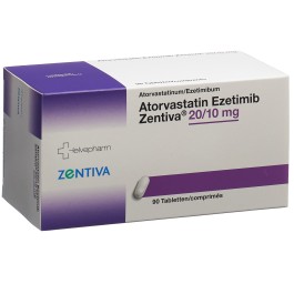 ATORVASTATIN Ezetimib Zentiva cpr 20/10mg 90 pce