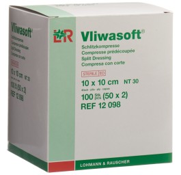 VLIWASOFT compresses fente 10x10cm st 50 x 2 pce