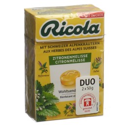 RICOLA citron mélisse bonb ss av stevia 2 x 50 g