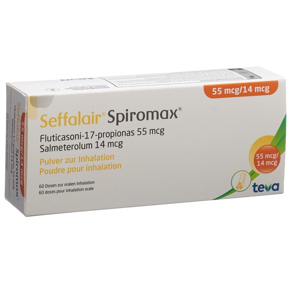 SEFFALAIR SPIROMAX pdr inh 55/14 mcg 60 dos