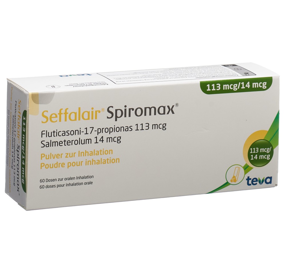 SEFFALAIR SPIROMAX pdr inh 113/14 mcg 60 dos SEFFALAIR SPIROMAX pdr inh 113/14 mcg 60 dos