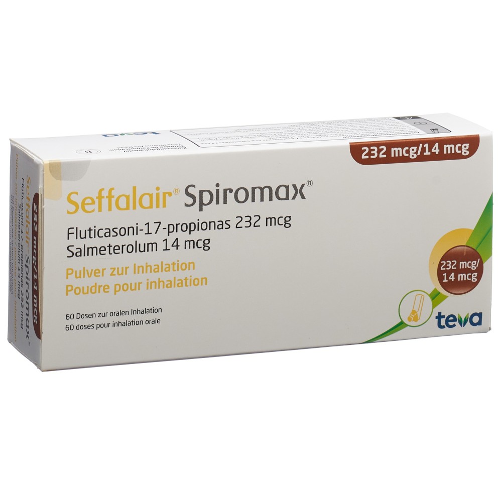 SEFFALAIR SPIROMAX pdr inh 232/14 mcg 60 dos SEFFALAIR SPIROMAX pdr inh 232/14 mcg 60 dos