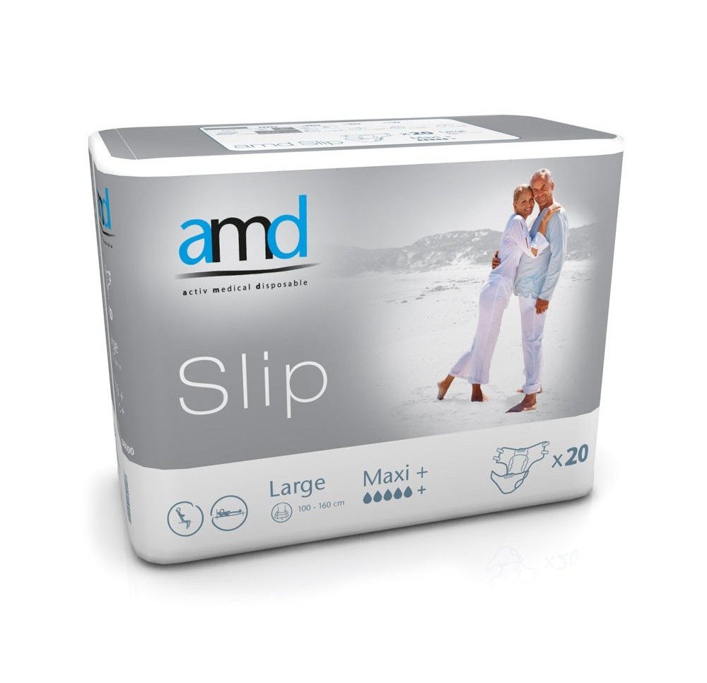 AMD Slip Maxi+ 4200ml 98x80cm L gris 20 pce