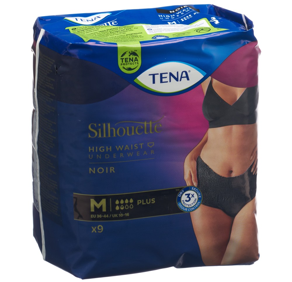 TENA Silhouette Plus M noir 4 x 9 pce TENA Silhouette Plus M noir 4 x 9 pce