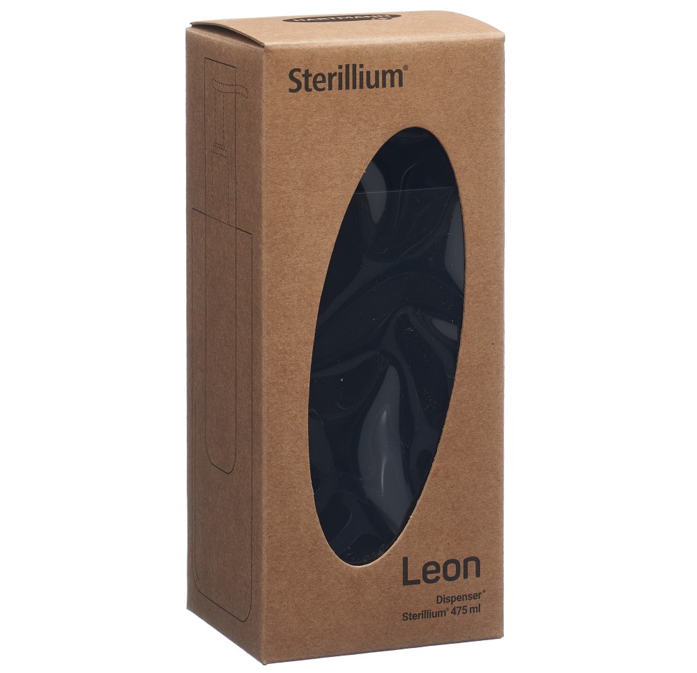STERILLIUM Dispenser 475ml LEON black STERILLIUM Dispenser 475ml LEON black