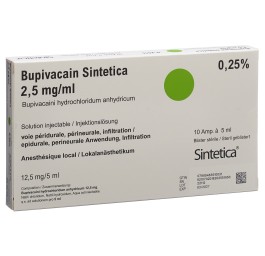 BUPIVACAIN Sintetica 12.5 mg/5ml bli sté 10 x 5 ml