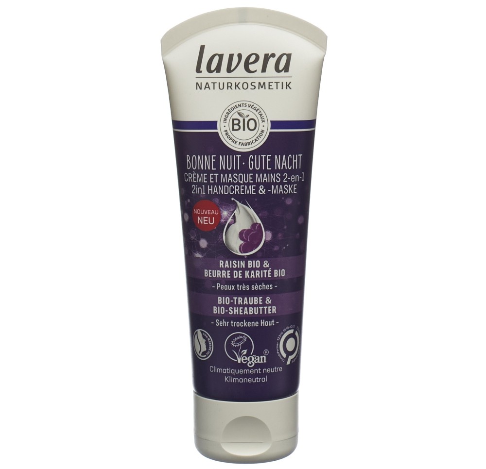 LAVERA crème & masque mains 2en1 bonne nuit 75 ml LAVERA crème & masque mains 2en1 bonne nuit 75 ml